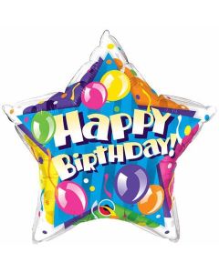 Birthday! Sparkling Balloons - Star 20 Inch Foil Balloon (91301Q)
