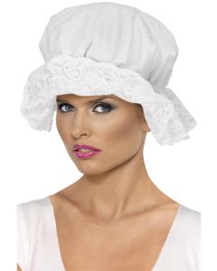Mop Cap - White (Mrs Clause) (SM97107)
