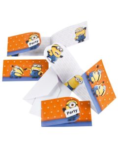 Minions Invitations and Envelopes - Pack 6 (997978AM)