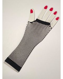 Fishnet - Long Black - Finger Less Gloves (CB1050-1)
