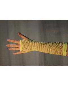 Fishnet - Long Yellow - Finger Less Gloves (CB1050-7)