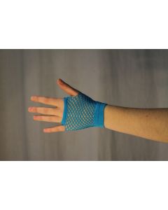 Fishnet - Short Blue - Finger Less Gloves (CB1051-3)