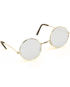 Lennon/Santa Round Glasses - Clear (GL674)