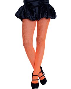 Neon Fishnet Tights - Orange (LE3805OR)