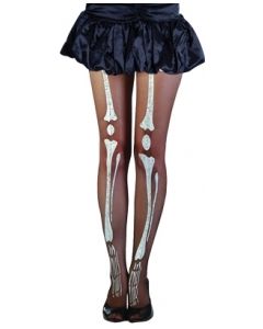 Skeleton Tights - Black/White (LE6708)