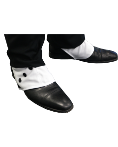 Spats 1920's Shoe Covers - Material with Black Buttons (LE6735)