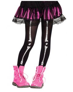 Child Footless Tights - Crackle Bones (LE90326C-L)