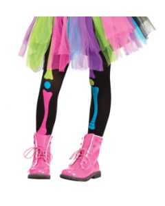 Child Footless Tights - Rainbow Bones (LE90326R)