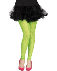 Footless 80s Lace Leggings - Neon Green (LE90554GR)