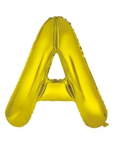 A Gold Letter - 86cm (34') Foil Balloon (AGoldA)