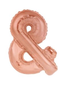 & Rose Gold Ampersand Letter - 86cm (34') Foil Balloon (AmpRoseA)