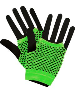 Short Fishnet Punk Gloves - Neon Green (AR3207GR)