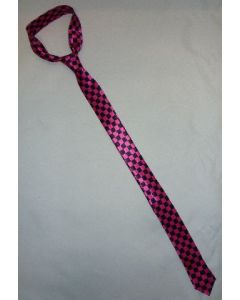 Black & Pink Skinny Tie (DUATIECHECK)
