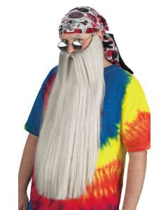 Grey Extra Long Beard With Mustache - ZZ Top (BM90026GR)