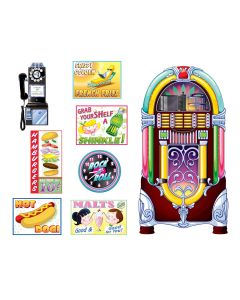 Soda Shop Signs & Jukebox Props (BS52051)