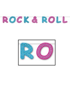 Glittered Rock & Roll Streamer (BS57747)