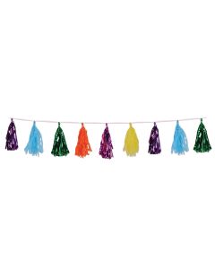 Metallic &  Tissue Tassel Garland (BS59928-MC)