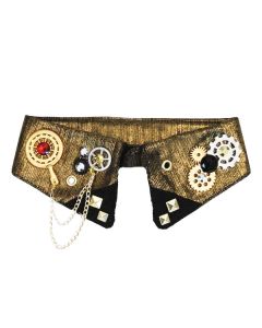 Steampunk Collar - Bronze With Gears (CA7115)