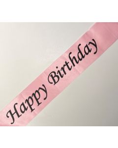 Sash - Happy Birthday - Pink (CB0804)