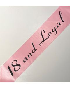 Sash - 18 And Legal - Pink (CB0811)