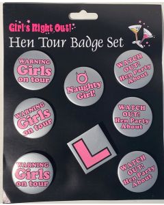 Hens Party Badge Set - Hen Tour Set (CB0824)