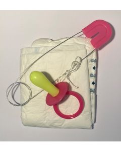 Big Baby Kit - Pink - Nappy & Dummy (CB1036)