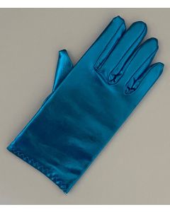 Metallic Short Dress Gloves - Azure (CB1055-1)