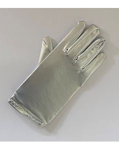 Metallic Short Dress Gloves - Silver (CB1055-2)