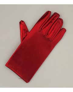 Metallic Short Dress Gloves - Red (CB1055-7)