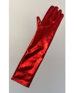 Metallic Long Dress Gloves - Red (CB1056-7)
