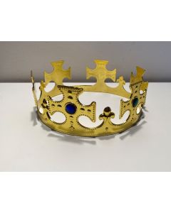 King Crown Gold Solid Plastic With Jewel - Kings Crown with Jewel (CB1057-1)