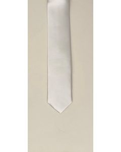 White Gangster Tie - Thin (CB1803)