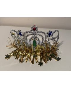 Crown Tinsel Trim Tiara (CB2210)