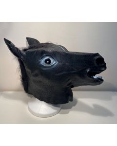Horse Mask Dark - Full Face Rubber Mask (CB3512)