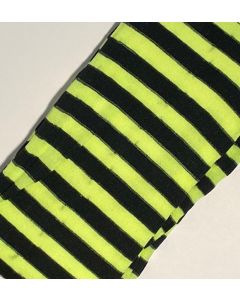 Black & Fluro Yellow Striped Stockings (CB6277)