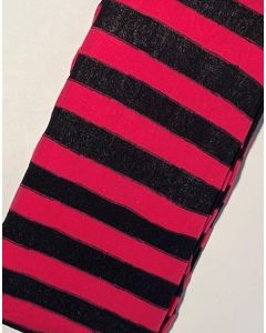 Black & Magenta Striped Stockings (CB6280)