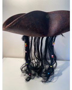 Pirate Hat with Hair  (8181A) (CB7106)