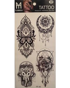 Tattoo Sheet (FF-40) - Mandala (CBT1031)