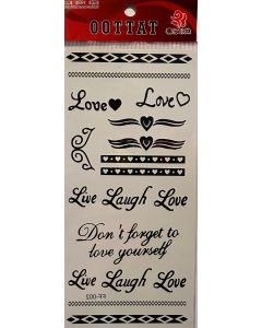 Tattoo Sheet (FF-002) - Love (CBT1041)