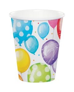 Balloon Bash Birthday - Paper Cups 266mLarge - Adult Costume (CC357390)