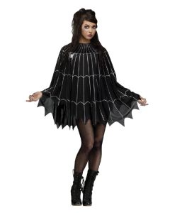 Spiderweb Poncho - Black/Silver (CO90269S)
