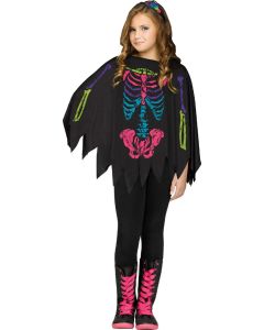 Child Skeleton Poncho - Colour Skeleton (CO90395C)