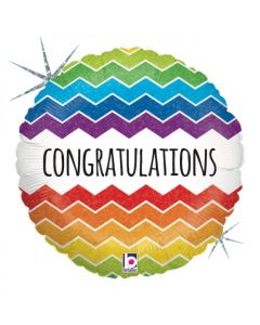 Congratulations Chevron - 18 Inch Foil Balloon (G36172H)