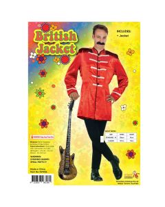 Red British Jacket Adult Costume (D21034G)