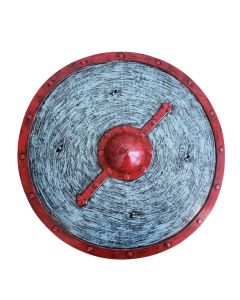 Viking Shield - Silver & Black 45cm (D23202)