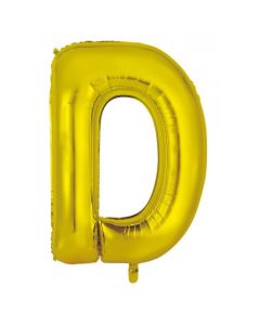 D Gold Letter - 86cm (34') Foil Balloon (DGoldA)