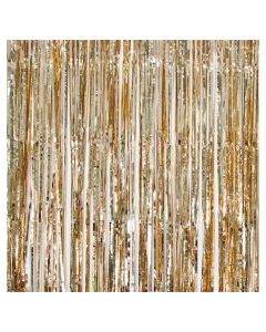 Tinsel Curtain Foil Backdrop - Gold 2m x 90cm (DPI0753_2)
