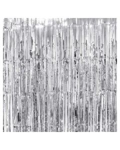 Tinsel Curtain Foil Backdrop - Silver 2m x 90cm (DPI0753_4)