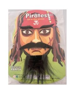 Pirate Black Eyebrows, Moustache and Goatie (DPI1234)