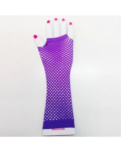Fishnet Glove Long - Purple - Finger Less Gloves (DPI1261_6)